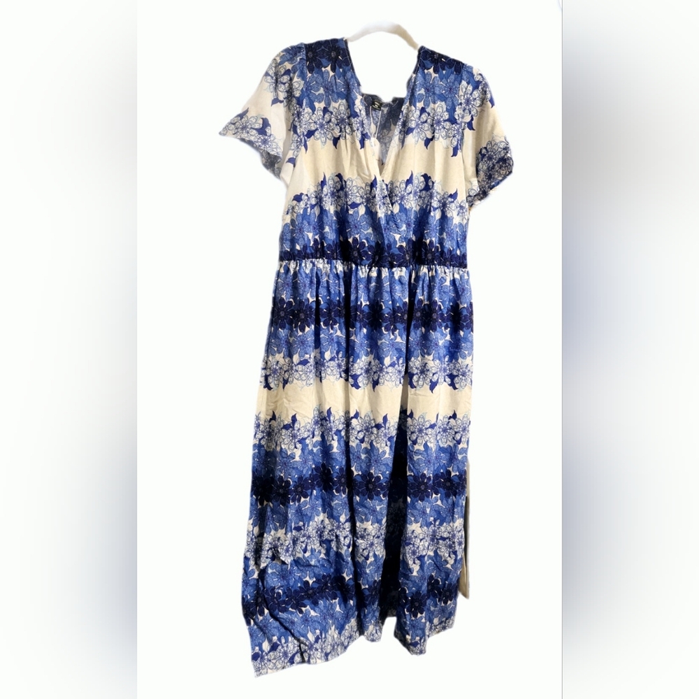 Blue floral dress